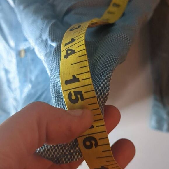 VTG Territory Ahead Silk Satin Mens Button Front Long Sleeve Shirt Aqua Blue Sil - Picture 8 of 10